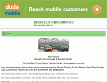 Tablet Screenshot of bissellsgreenhouse.com